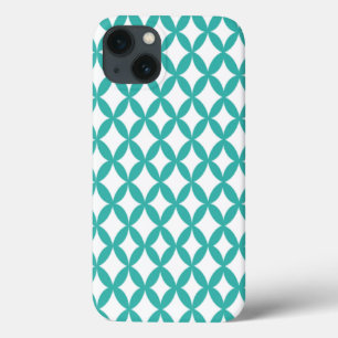 Positive and Negative Space Teal iPhone 13 Case