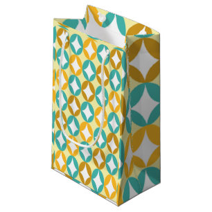 Positive and Negative Space - Turquoise and Yellow Small Gift Bag