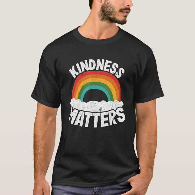 Positive Anti Bullying Rainbow Sped Teacher Kindne T-Shirt (Front)