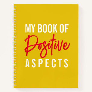 Positive Aspects Yellow Script Law of Attraction Notebook