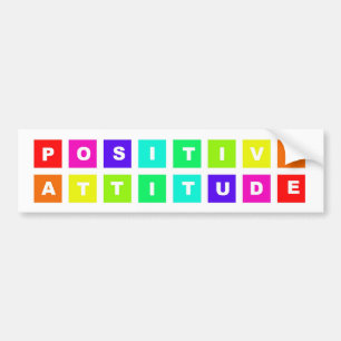 positive attitude bumper sticker