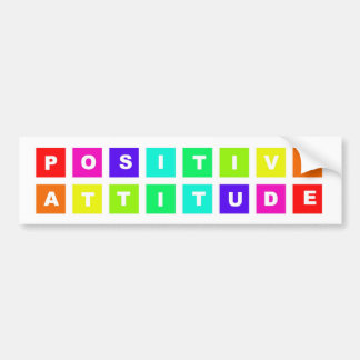 positive attitude bumper sticker