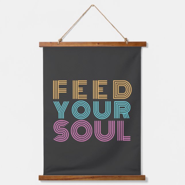 positive attitude inspirational affirmations hanging tapestry (Front)