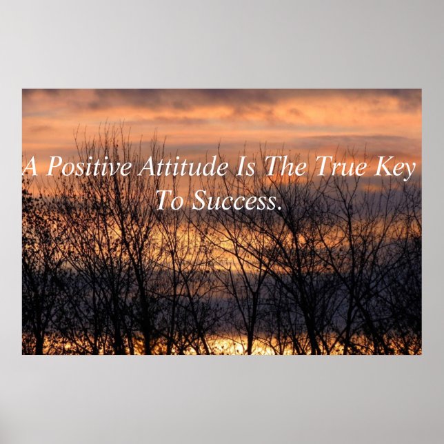 Positive Attitude Inspirational Poster (Front)
