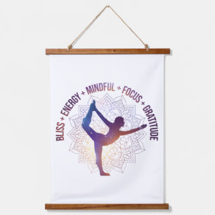 positive attitude inspirational vibes  hanging tapestry