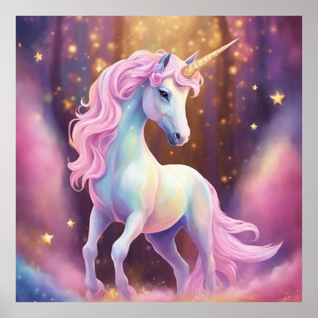 Positive attitude unicorn  poster (Front)