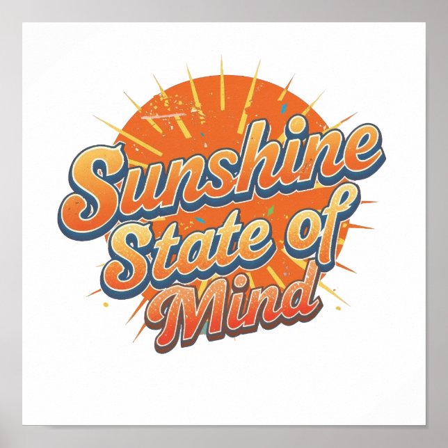 Positive Beach Vacation Typography Poster (Front)