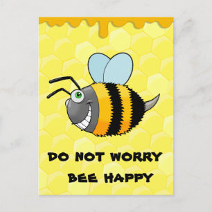 positive bee postcard