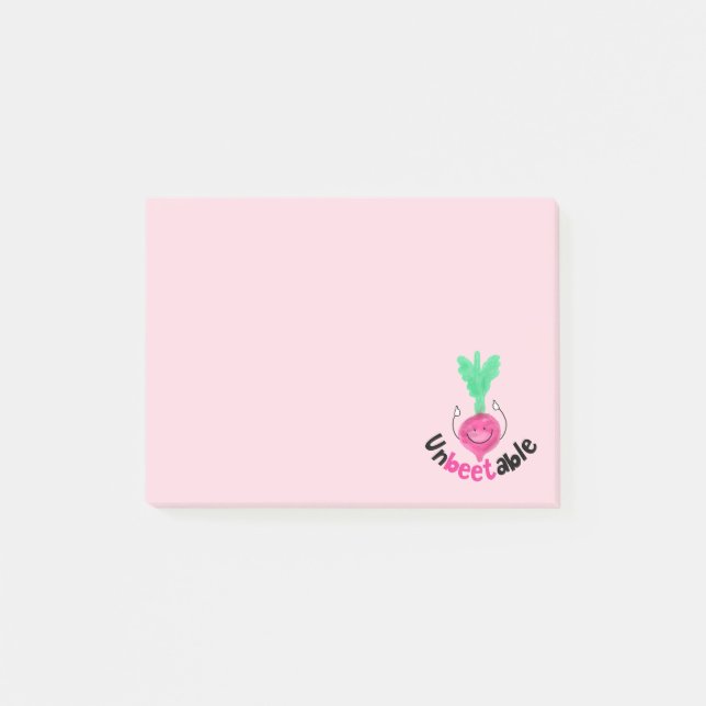 Positive Beet Pun - Unbeetable Post-it Notes (Front)