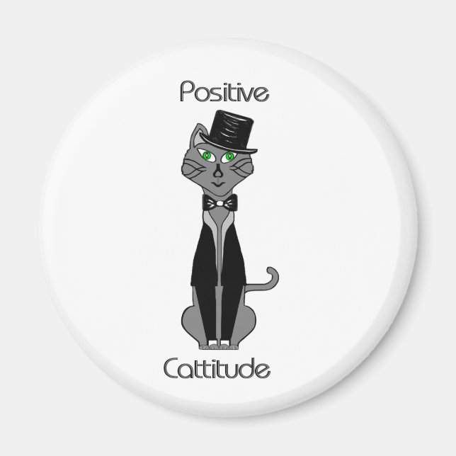 Positive Cattitude Magnet (Front)