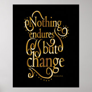 Positive Change Motivational Quote Poster