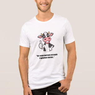 Positive Cow – Funny Cartoon T-shirt Tri-Blend Shirt