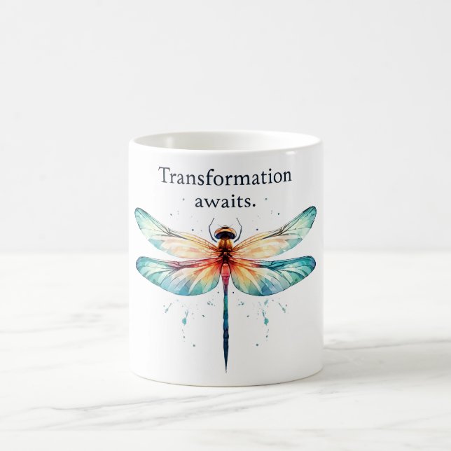Positive Dragonfly Affirmation Coffee Mug (Center)