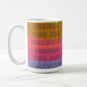 Positive Encouraging Cartoon Text Colourful Coffee Mug