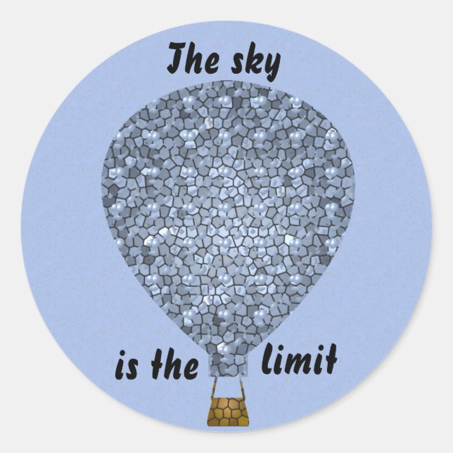 Positive Encouraging Hot Air Balloon Employee Team Classic Round Sticker (Front)