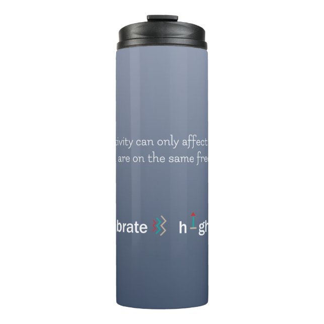Positive Energy Great Vibes Dark Blue Thermal Tumbler (Front)