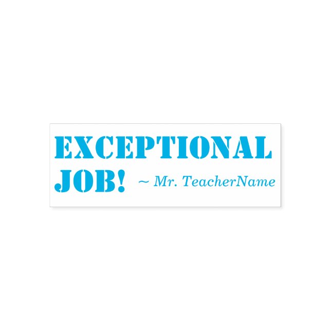 Positive "Exceptional Job!" Marking Rubber Stamp (Design)