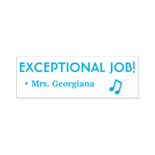 Positive "EXCEPTIONAL JOB!" Tutor Rubber Stamp