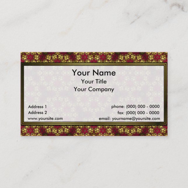 Positive Golden Lattice Sm Any Colour Business Business Card (Front)