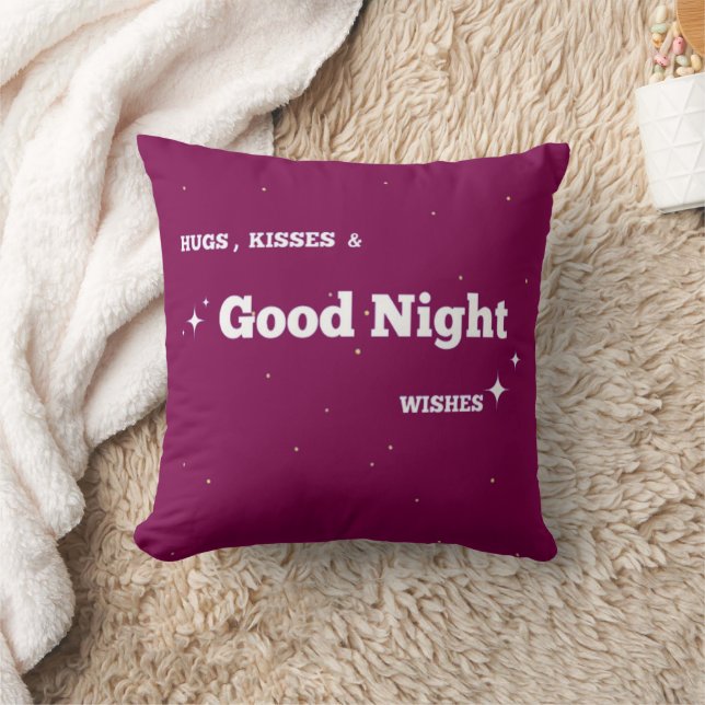 "Positive Good night vibe" with wishes Cushion (Blanket)