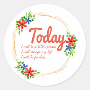 positive good vibes quotes for success classic round sticker