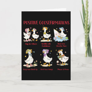 Positive Goosefirmations Mental Health Therapist T Card