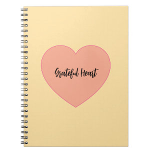 Positive Grateful Heart Quote Design Notebook