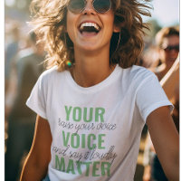 Positive Green Your Voice Matter Motivation Quote 