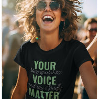 Positive Green Your Voice Matter Motivation Quote