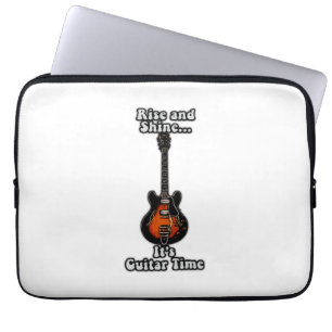 positive guitar words for guitar players laptop sleeve
