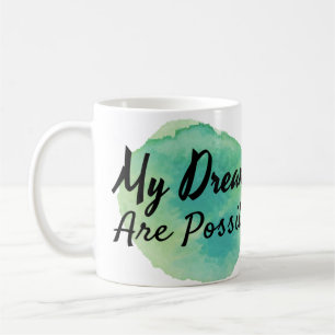 positive inspirational vibes for self acceptance coffee mug