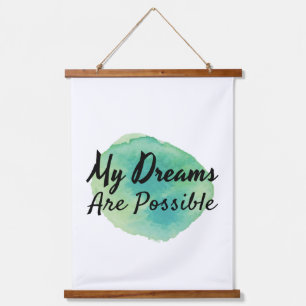 positive inspirational vibes for self acceptance  hanging tapestry