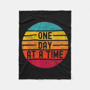 Positive Inspiring Motivational Recovery One Day Fleece Blanket