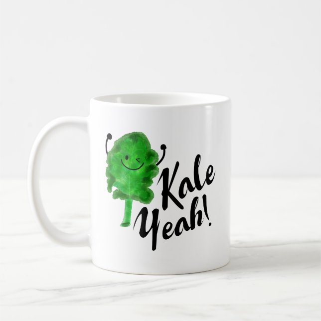 Positive Kale Pun - Kale Yeah! Coffee Mug (Left)