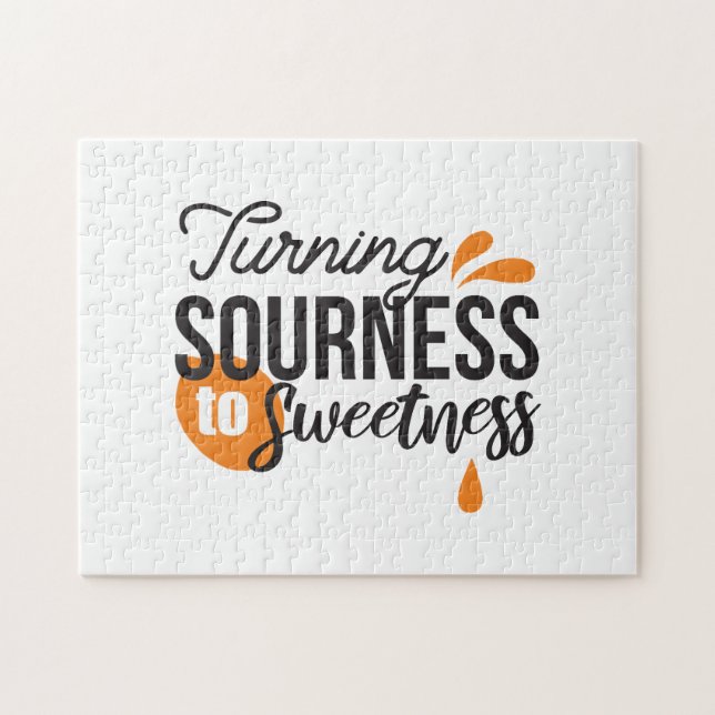 Positive Life Message – Turning Sour to Sweet Jigsaw Puzzle (Horizontal)