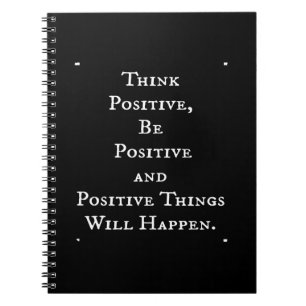 POSITIVE LIFE MOTIVATIONAL QUOTES THINK ACT MOTTO NOTEBOOK