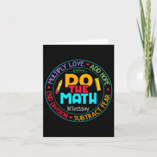 Positive Love Hope Fear Do The Math Test Day Staar Card
