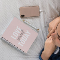  Positive Love Yourself Today Pastel Pink Quote 