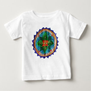 Positive mandala Baby Fine Jersey T-Shirt, White Baby T-Shirt