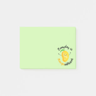 Positive Mango Pun - Everyday is Mangonificent Post-it Notes