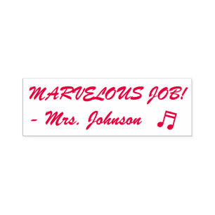 Positive "MARVELOUS JOB!" Teacher Rubber Stamp