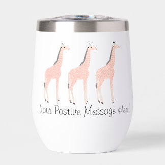 Positive Message Giraffe Water Bottle