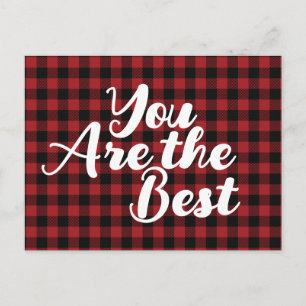Positive Message Red Christmas Postcard
