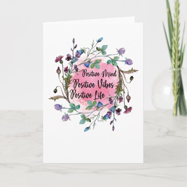 Positive Mind Vibe Life  Card (Front)