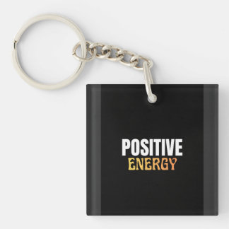 Positive mindset quote t shirt key ring