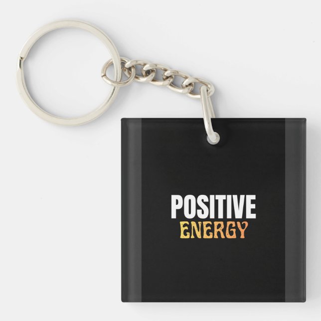 Positive mindset quote t shirt  key ring (Front)
