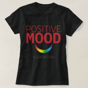 Positive Mood Eyes Smile Rainbow Red GAY LGBT Name T-Shirt