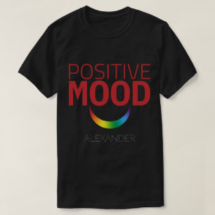 Positive Mood Smile Eyes Red Rainbow GAY LGBT Name T-Shirt
