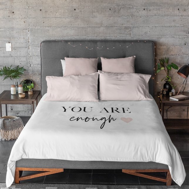 Positive Motivation You Are Enough Quote Fleece Blanket (Creator Uploaded)