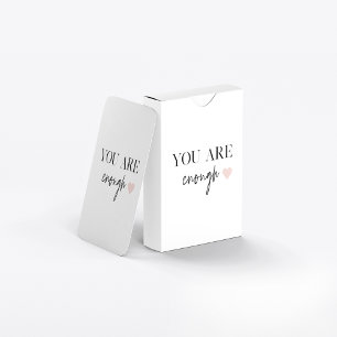Positive Motivation You Are Enough Quote Playing Cards
